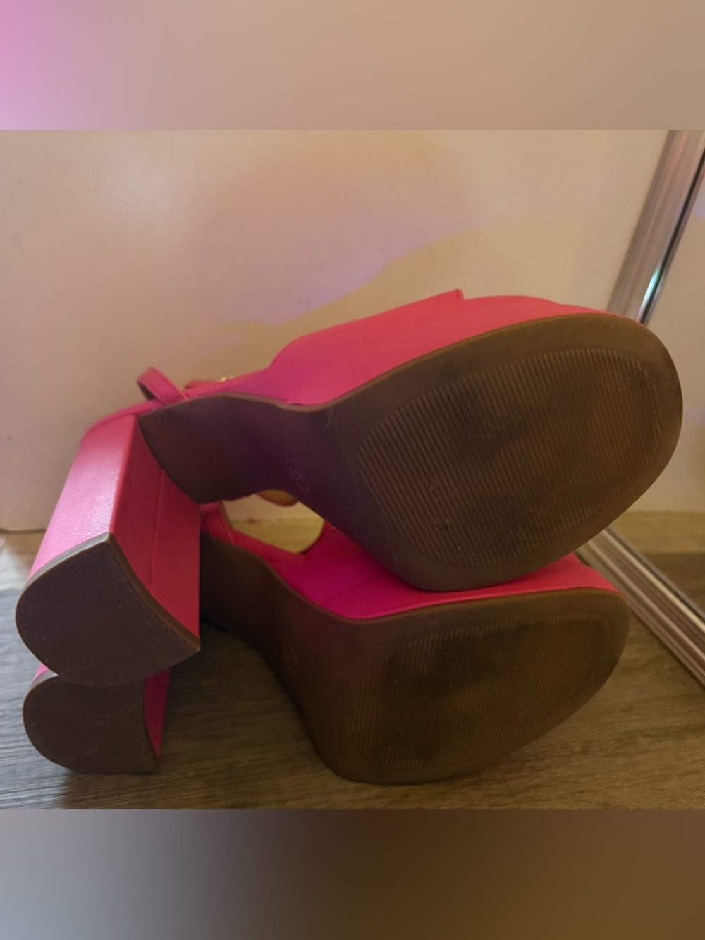 Hot Pink Platform Heels - Picture 4 of 7